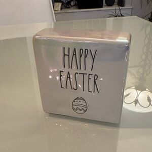 Rae Dunn White Happy Easter Block